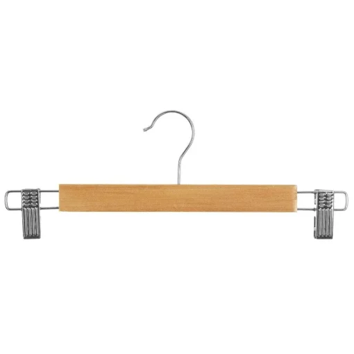 Cintre Bois Pince Metal X3 Pièces