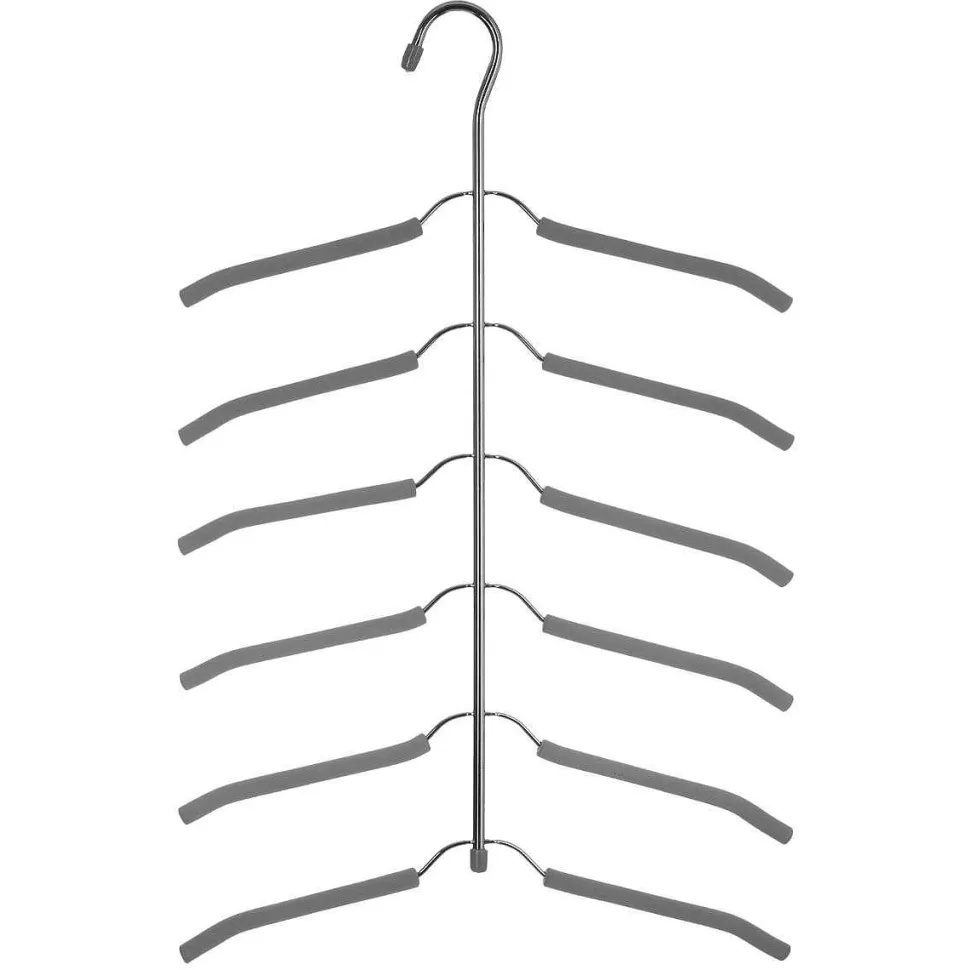 Cintre Metal 6 Chemises Gris Fonce