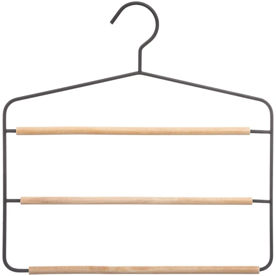 Cintre Metal Couleur Bois 3 Pantalons