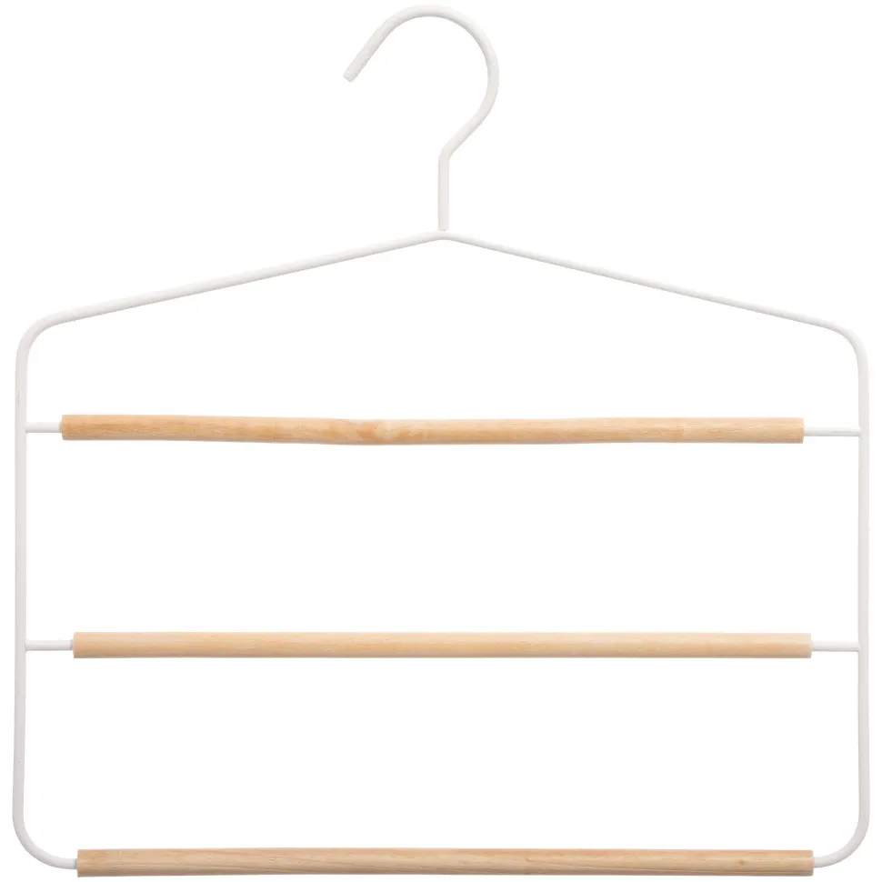Cintre Metal Couleur Bois 3 Pantalons