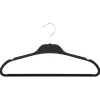 Cintre Plastique Rubber Noir X5 Pièces