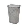 Coffre A Linge Plastique 45L 42X35X57Cm Diamant Taupe