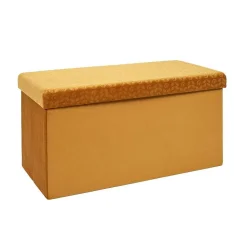 Coffre Banc Pliable Retro Moutarde