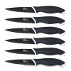 Coffret 6 Couteaux Lames Anti Adherentes Noires