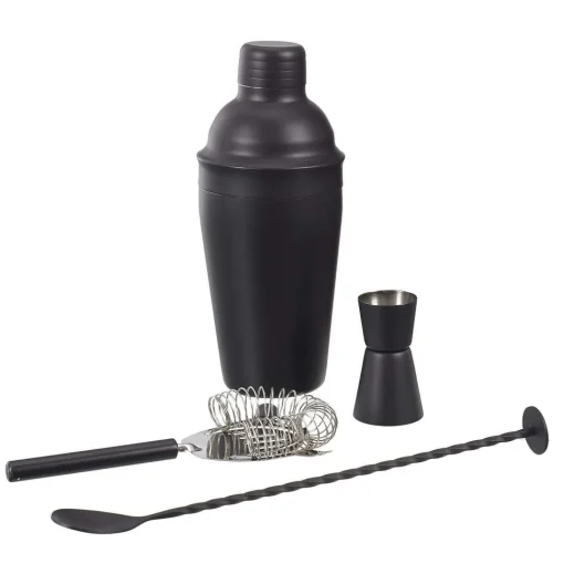 Coffret A Cocktail 4 Accessoires Noirs