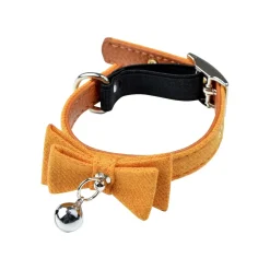 Collier Anti Etranglement Noeud 20 A 27Cm Tweed Moutarde