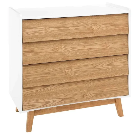 Commode 4 Tiroirs Elva Blanc