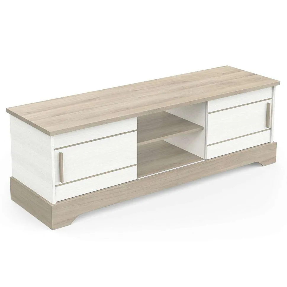 Cottage Banc Tv 2 Portes Coulissantes