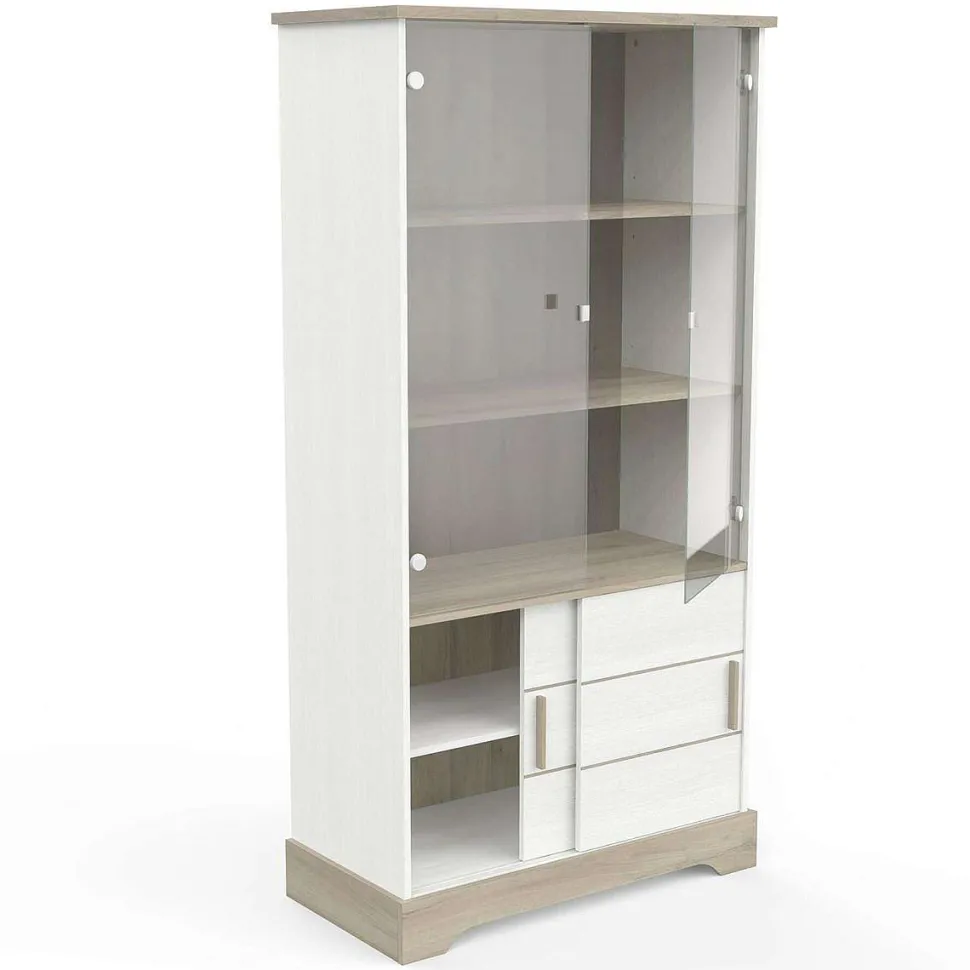 Cottage Vitrine 2 Portes Coul. 2 Portes Vitrees