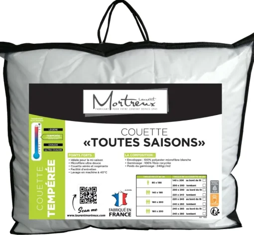 maxibazar Couette Blanche Toutes Saisons 250G 240X260Cm