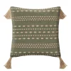maxibazar Coussin Coton Jute Botanic Kaki 40X40Cm