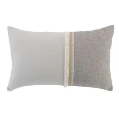 maxibazar Coussin Dehous Franges 30X50Cm Coton Recycle Jute Chanez