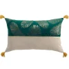 maxibazar Coussin Dehoussable Sabaly 30X50 Cm Coton Et Velours Or
