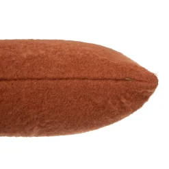 maxibazar Coussin Effet Mohair Kodi Terracotta 45X45Cm