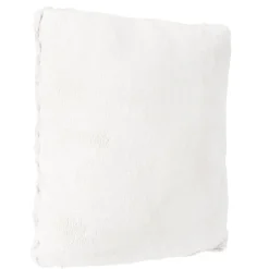 maxibazar Coussin Fourrure Bouclee Ecru 45X45Cm