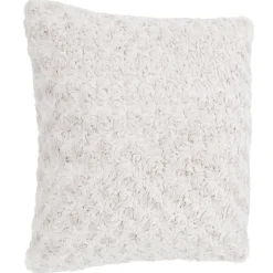 maxibazar Coussin Fourrure Bouclee Ecru 45X45Cm