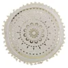maxibazar Coussin Pompons Rond 40Cm Coton Imp Metallise Sundore