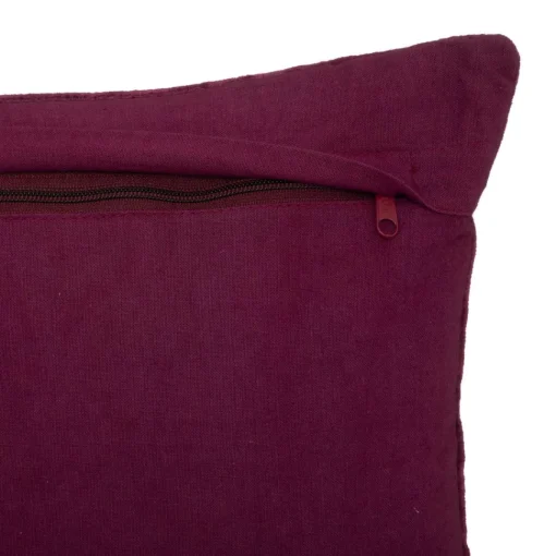 maxibazar Coussin Velours Brode Night Rouge 30X50Cm