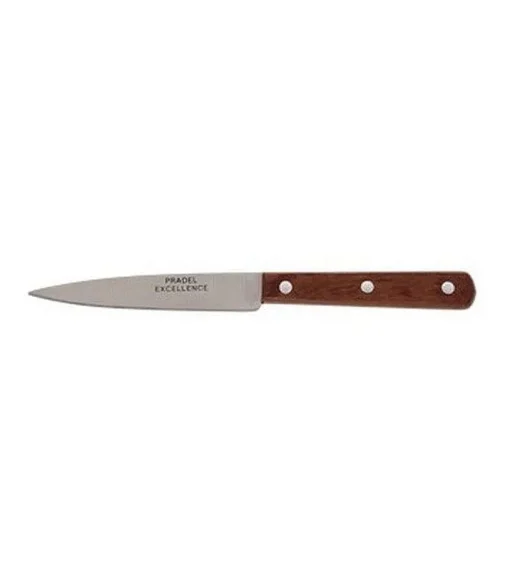 Couteau Office 10Cm Manche Bois 3 Rivets