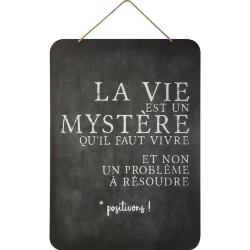 Atmosphera Deco Metal Ardoise Corde 44X61Cm