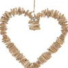 maxibazar Deco Murale Bois Coeur Agnes H.35Cm