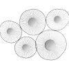 Atmosphera Deco Murale Metal 5 Miroirs Noir
