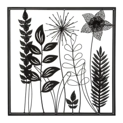Atmosphera Deco Murale Metal Feuille 40X40Cm