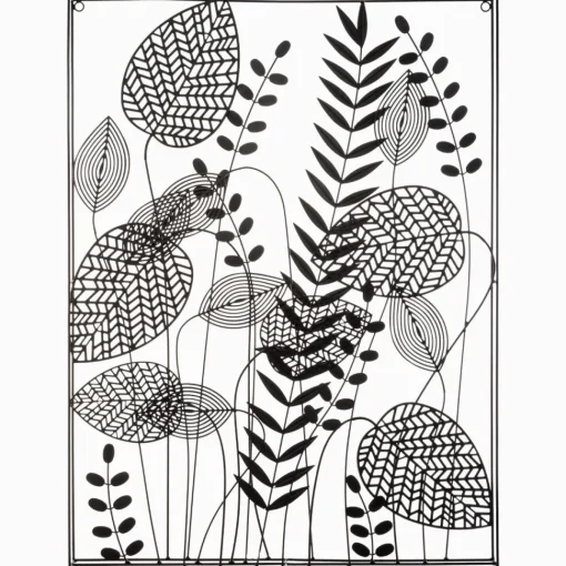 Atmosphera Deco Murale Metal Feuilles D.61X80Cm