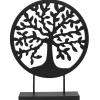 maxibazar Decoration A Poser Noire Arbre Vie 22X28Cm