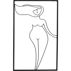 maxibazar Decoration Murale Filaire Noire Silhouette 30X48Cm