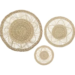 maxibazar Decoration Murale Seagrass D.18Cm D.28Cm Et D.38Cm