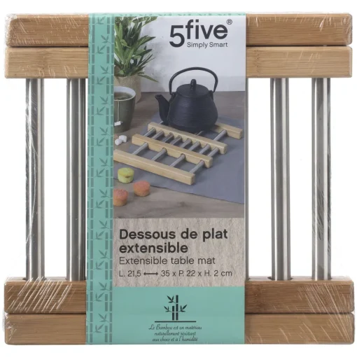 Dessous Plat Extensible Bambou Inox