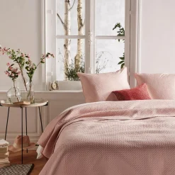 Atmosphera Dessus De Lit Et 2 Taies Dolce Rose Poudre 260X240Cm