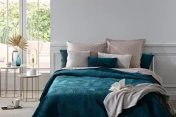 Atmosphera Dessus Lit Velours Feuille Canard 240X260Cm