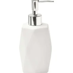 Distributeur A Savon Gres Forme Losange Blanc