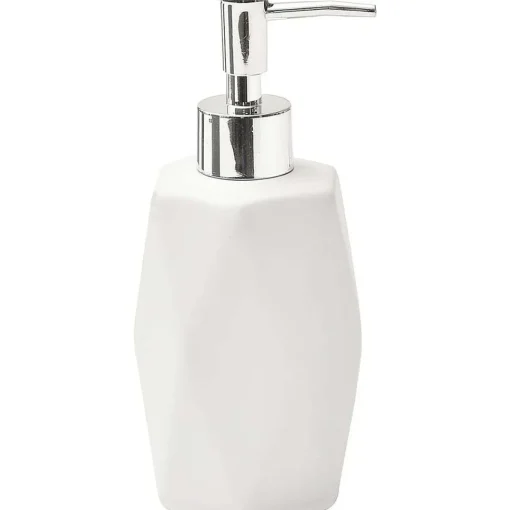 Distributeur A Savon Gres Forme Losange Blanc