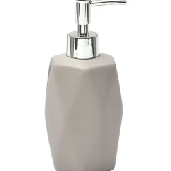 Distributeur A Savon Gres Forme Losange Taupe