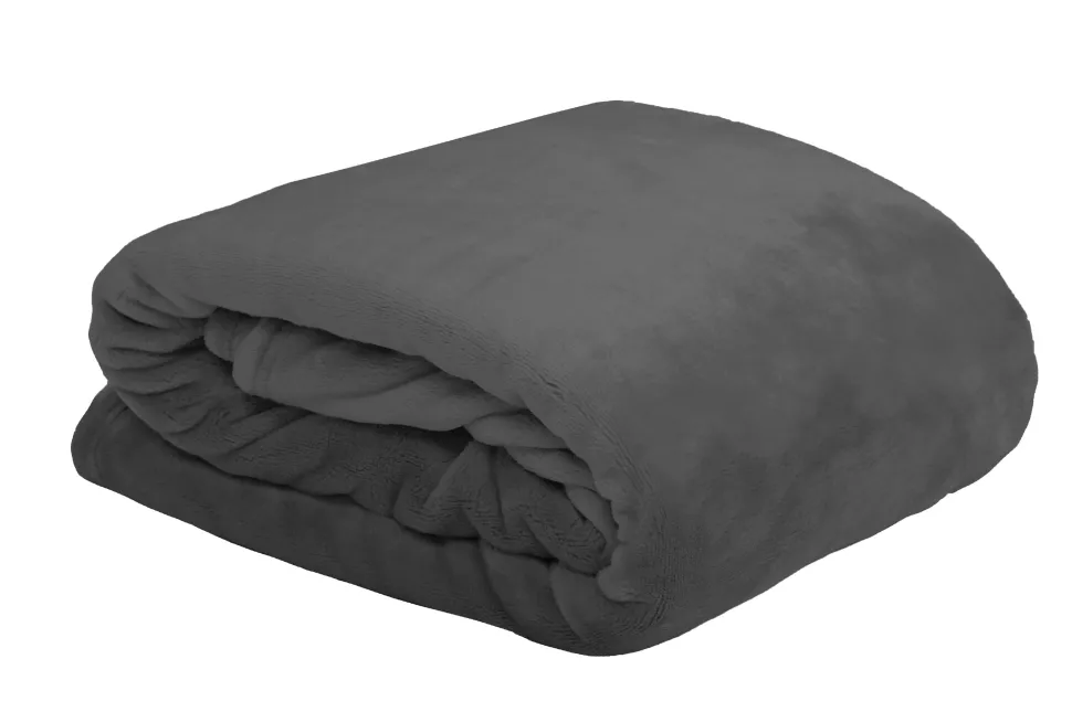 maxibazar Doudou Plaid 130X160Cm Anthracite