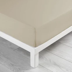 maxibazar Drap Housse 140X190Cm Coton Lave 57 Fils Linette Lin