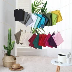 maxibazar Drap Plat 1 Personne 180X290Cm Uni Lina Kaki