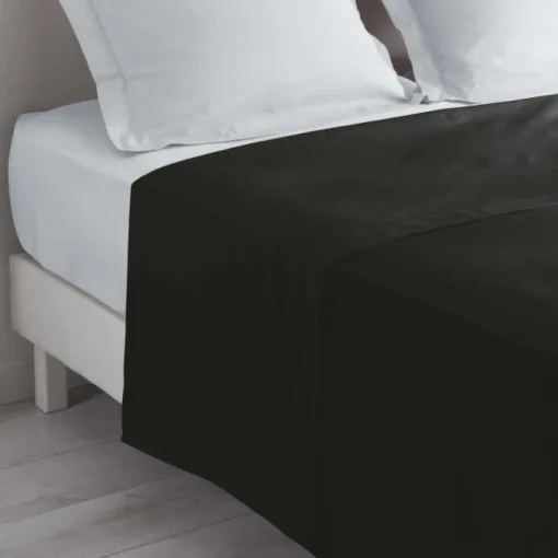 maxibazar Drap Plat 2 Personnes 240X300Cm Lina Charbon
