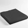 maxibazar Drap Plat 180X290Cm Uni 57 Fils Lina Noir