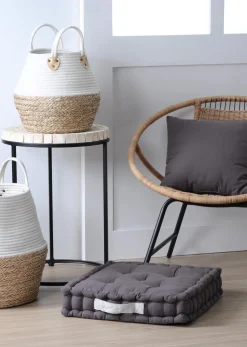 maxibazar Duo Coussin 45X45X10 Gris Perle