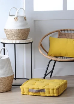 maxibazar Duo Coussin 45X45X10 Moutard Taupe