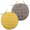 maxibazar Duo Galette Ronde 38Cm Moutarde Taupe