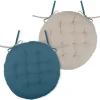 maxibazar Duo Galette Ronde 38Cm Petrole Lin