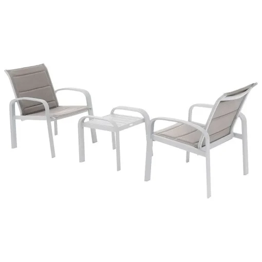 Duo Salon Elyn Noisette Blanc 2 Places