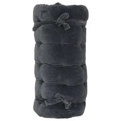 maxibazar Edredon Velours Coton Night Gris Fonce 70X180Cm