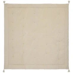 maxibazar Edredon Velours Coton Night Ivoire 150X150Cm