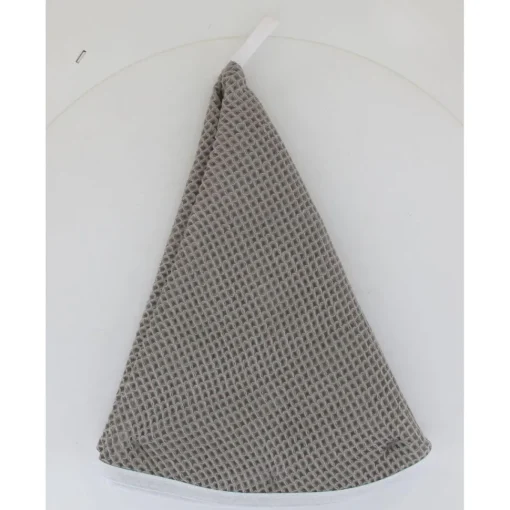 maxibazar Essuie Mains Nid D Abeille Maya 60Cm Coton Taupe Blanc